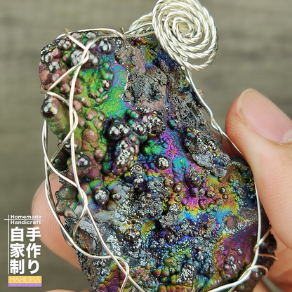 Premium "Rare" Rainbow Diamond Pendant | 5-Color Spectrum (Red/Green/Purple/Gold/Silver) | Peak Energy Medium Core | All-Around Fortune & Protection | Malaysia Natural Leklai