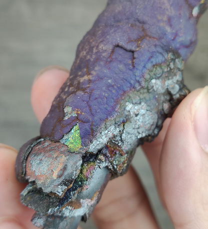 Aged Buddha Pillar Leklai | Purple, Silver & Green Colors | Rounded Solid Spec | Shielding Gossip & Wisdom Growth | Malaysia Natural Leklai