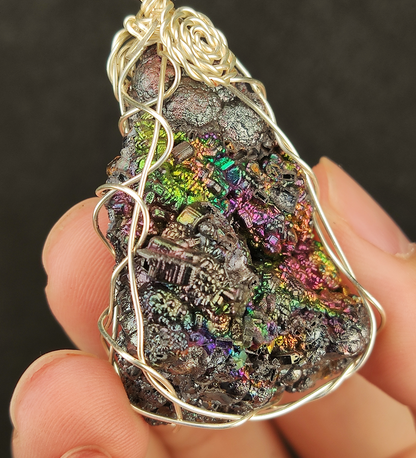 Ultimate Color Calcite Pendant | Collection Grade Rare Specimen | Multi-Spectral Manifestation & Wealth Shield | Natural Malaysian Leklai