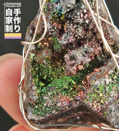 Sparkling Rainbow Leklai Pendant | Diamond Series | 7x3cm Large Size | Ultimate Luck & Aura Enhancement | Universal Heart Malaysian Energy Stone