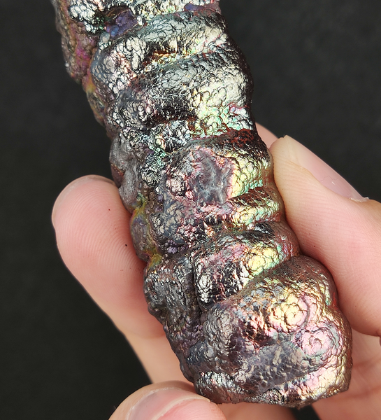 | Goethite Pillar(8cm) | Top premium rare Iridescent Goethite, Turgite, Hematite, Iridescent | COLOUR: Silver, Pink, Gold, Green | 100% natural color |