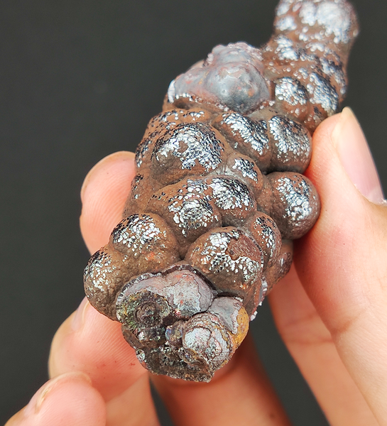 | Goethite Pillar(7.7cm) | Top premium rare Iridescent Goethite, Turgite, Hematite, Iridescent | COLOUR: Silver| 100% natural color |