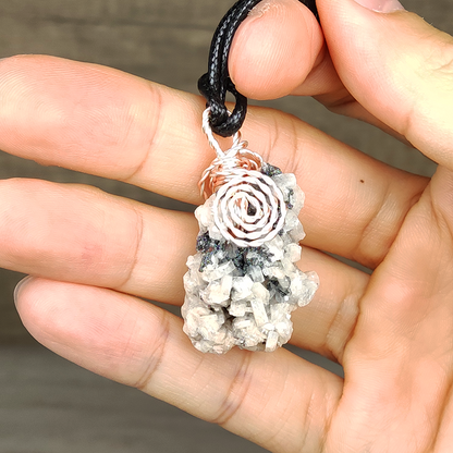 Snow Mountain Crystal Leklai Pendant | Sparkling Fine Crystals | Balanced Energy of Strength & Serenity