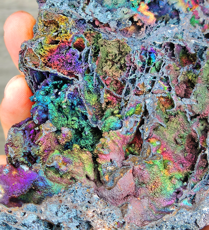 ｜頂級｜雙面共生DNA力泥活石｜紫藍系｜DNA｜閃Bling Bling | 大擺件