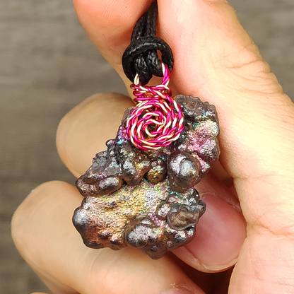 Rare Bloom Silver Leklai Pendant | Gold & Pink Radiance | Pure High-Frequency Shield & Abundance