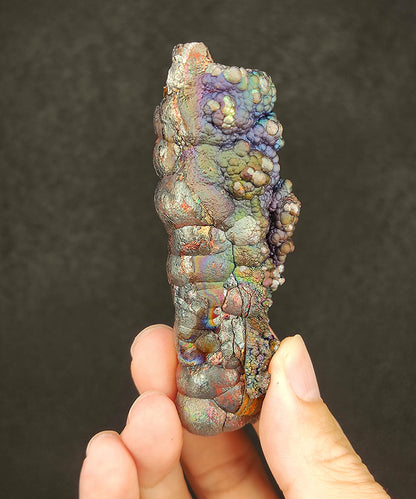 Premium Malaysia Leklai Pillar 7.8cm | Unique "Dragon Skin" Texture | Purple-Green Aurora | Brand Protection Anchor & Wealth Manifestation Core (Includes HARUKA Silver Plate)