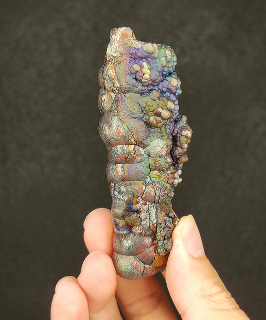 | Goethite Pillar(7.8cm) | Top premium rare Iridescent Goethite, Turgite, Hematite, Iridescent | COLOUR: Purple, Green, Blue | 100% natural color |