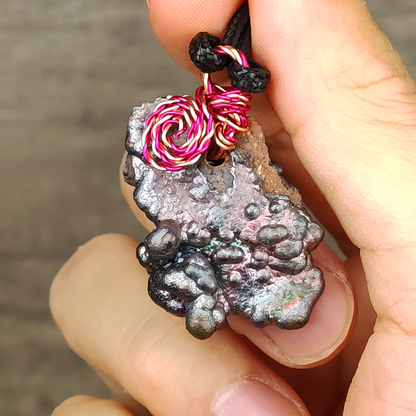 Rare Bloom Silver Leklai Pendant | Gold & Pink Radiance | Pure High-Frequency Shield & Abundance