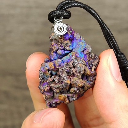 Mystic Purple Rainbow Leklai Pendant | Pure Purple Radiance | Spiritual Wisdom & Calm Aura Shield