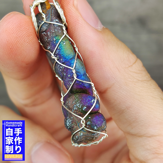 顶级紫蓝绿系亚噜家大佛柱 | 事业生机、权威守护与精准驱逐小人 提升决策洞察 ｜ 马来西亚天然力泥活石吊坠