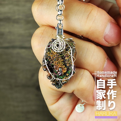 [Abundance Matrix] Top Gold, Green & Pink Rainbow Gallstone Leklai Pendant | Wealth Manifestation | Noble Support | Vitality & Protection Charm