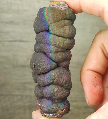 | Goethite Pillar(7.8cm) | Top premium rare Iridescent Goethite, Turgite, Hematite, Iridescent | COLOUR: Blue , Gold| 100% natural color |