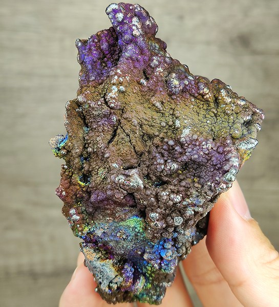 | Top premium rare Iridescent Goethite, Turgite, Hematite, Iridescent | COLOUR: Purple, Silver | 100% natural color |