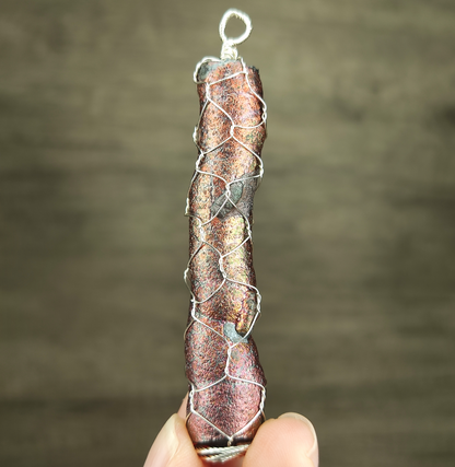 Premium Rainbow Pillar Leklai Pendant | Gallstone Core | Pink, Green & Gold | Supreme Guard & Total Manifestation