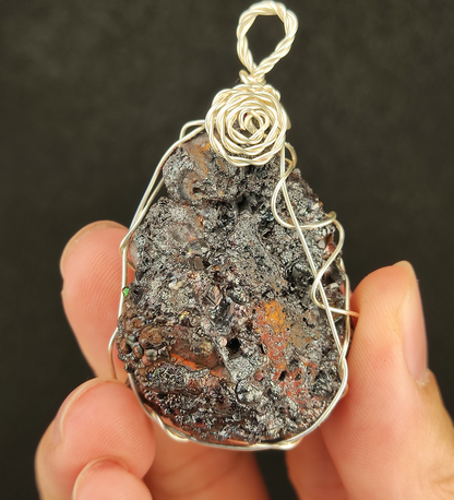 Ultimate Color Calcite Pendant | Collection Grade Rare Specimen | Multi-Spectral Manifestation & Wealth Shield | Natural Malaysian Leklai