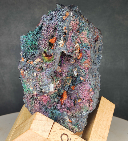 [Ultra Rare] Rainbow Leklai Orange Crystal Display | Pink, Purple, Green & Silver Manifestation | Elite Gallstone Support