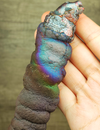 | Goethite Pillar(19cm) | Top premium rare Iridescent Goethite, Turgite, Hematite, Iridescent | COLOUR:  brown, purple,Rainbow | 100% natural color |
