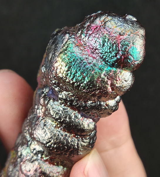 | Goethite Pillar(8cm) | Top premium rare Iridescent Goethite, Turgite, Hematite, Iridescent | COLOUR: Silver, Pink, Gold, Green | 100% natural color |