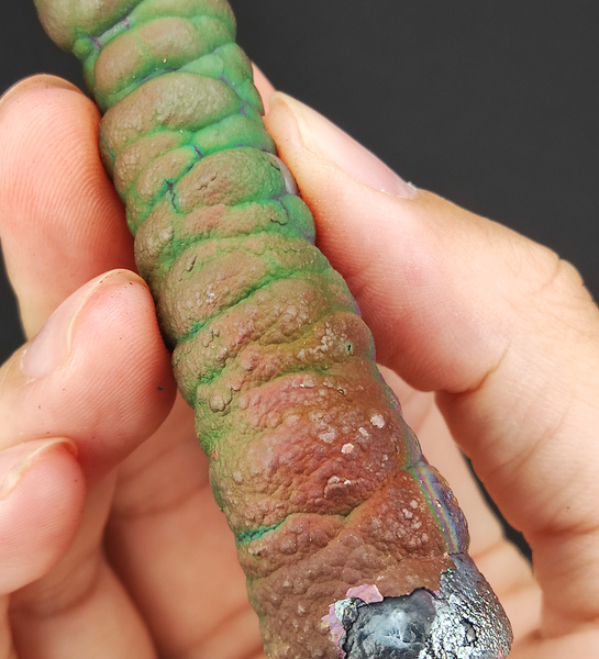 | Goethite Pillar(9.8cm) | Top premium rare Iridescent Goethite, Turgite, Hematite, Iridescent | COLOUR: Black | 100% natural color |