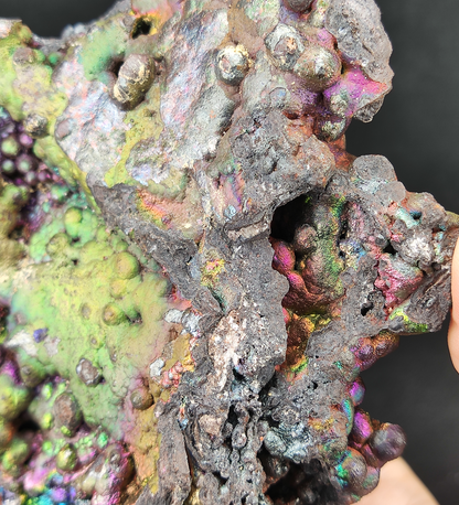 Haruka Rainbow Leklai | Ganesha & Mural Form | Wisdom Manifestation & Career Expansion Piece | Natural Malaysian Leklai | Mineral Specimen