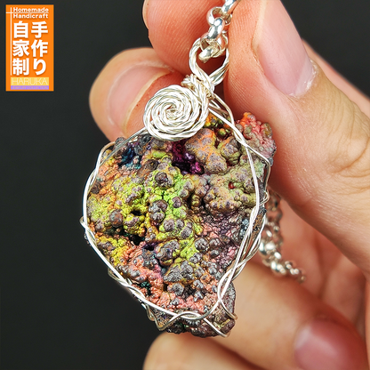 | Goethite Pendant Copper Wire Wrapped Gemstone Pendant | COLOUR: Orange, Gold | 100% natural color |