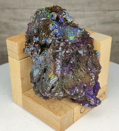 頂級「亞嚕家大佛珠」深紫色擺件 | 景品系 ｜ 深紫 x 銀爆色 ｜ 極品膽料能量 ｜ 穩定情緒與招財守護 ｜ 馬來西亞力泥 ｜ 附送專屬擺件木架