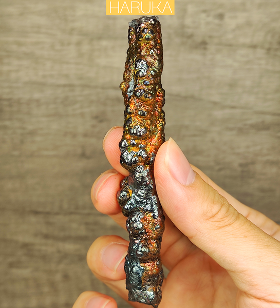 | Goethite Pillar(9.7cm) | Top premium rare Iridescent Goethite, Turgite, Hematite, Iridescent | COLOUR: gold , Silver | 100% natural color |