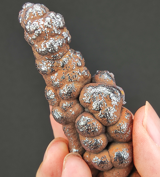 | Goethite Pillar(7.7cm) | Top premium rare Iridescent Goethite, Turgite, Hematite, Iridescent | COLOUR: Silver| 100% natural color |