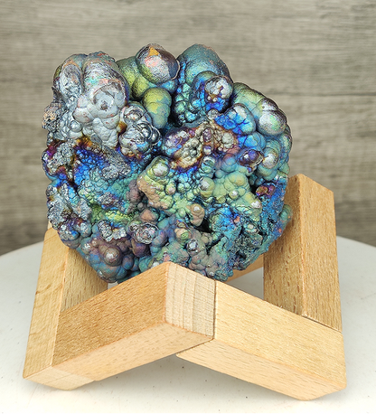Aged Buddha Bead Leklai Display | Rare Sky Blue & Green Burst | Health Shield & Career Growth | Malaysia Natural Leklai