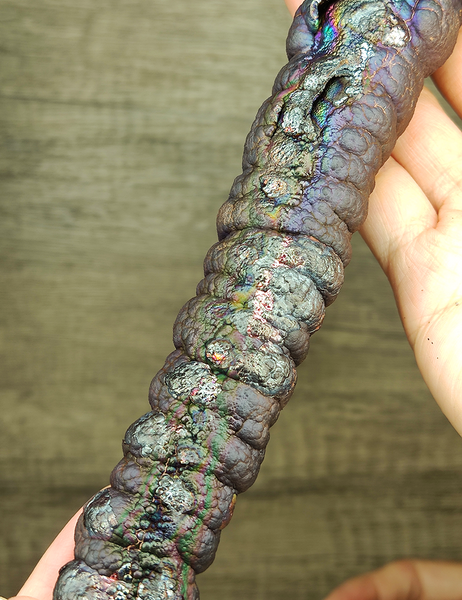 | Goethite Pillar(19cm) | Top premium rare Iridescent Goethite, Turgite, Hematite, Iridescent | COLOUR:  brown, purple,Rainbow | 100% natural color |