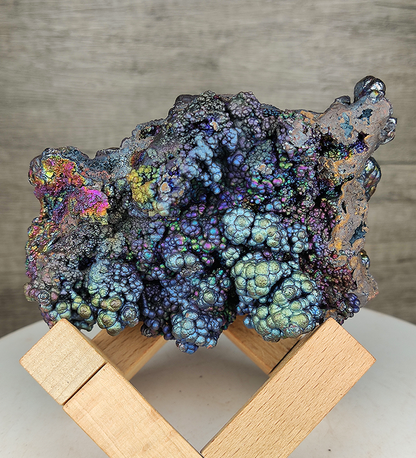 "HARUKA Giant Buddha Bead" Rainbow Double-Sided Specimen | Pink x Green x Blue x Silver | Elite Old Core Material | Universal Frequency & Career Magnet | Natural Malaysian Leklai