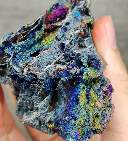 Collection Grade Purple-Blue Series | Double-Sided Rainbow Leklai | Supreme Decision Intuition, Wealth Authority & Mind-Body Protection | Natural Malaysian Leklai