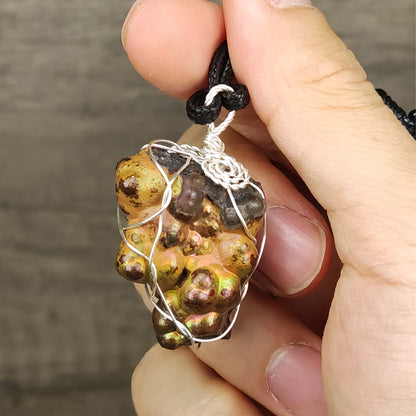Golden Core Bead Leklai Pendant | Rare Gallstone Core | Wealth Manifestation & Concentrated Energy Shield