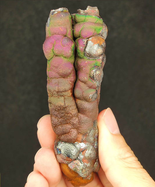 | Goethite Pillar(9cm) | Top premium rare Iridescent Goethite, Turgite, Hematite, Iridescent | COLOUR:Bronze, Brown, Pink, Green | 100% natural color |