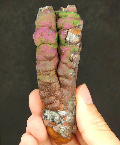 | Goethite Pillar(9cm) | Top premium rare Iridescent Goethite, Turgite, Hematite, Iridescent | COLOUR:Bronze, Brown, Pink, Green | 100% natural color |