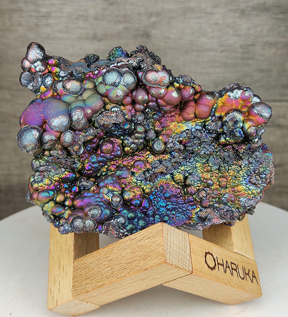 "HARUKA Giant Buddha Bead" Rainbow Double-Sided Specimen | Pink x Green x Blue x Silver | Elite Old Core Material | Universal Frequency & Career Magnet | Natural Malaysian Leklai