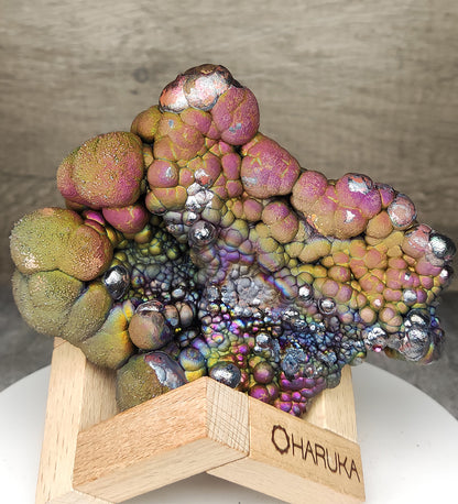 極稀有老料大佛珠巨礦｜11.3cm 滿色金紫綠膽料：鎮宅級能量中樞與頂級豐盛守護
