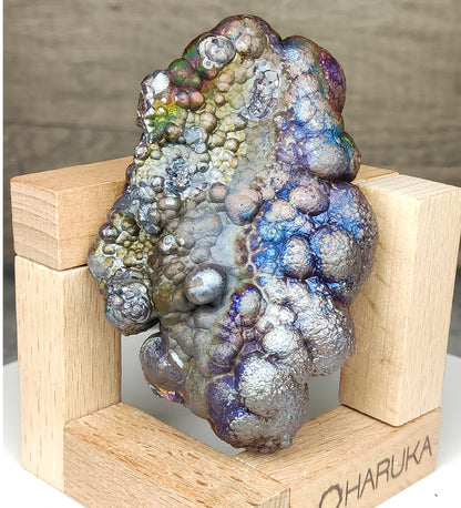 稀有老料大佛珠｜7.9cm 紫橙綠滿色膽料：穩定地位、事業生機與情緒智慧之光