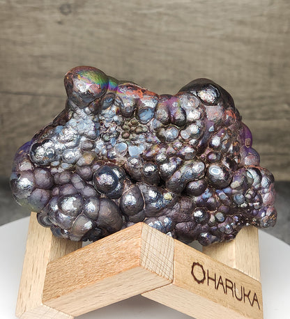 | Top Grade | Ancient "Big Buddha" Core | 9cm Purple, Blue & Green Synergy | Authentic Malaysian