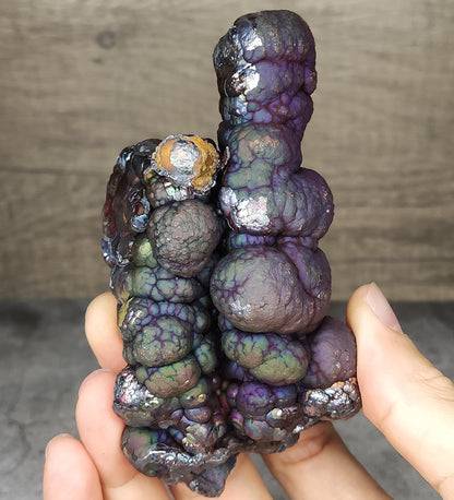 收藏級亞嚕家大佛柱｜8.5 cm孖柱紫銀顯色圓頭膽料：強效驅小人與指向性能量中樞