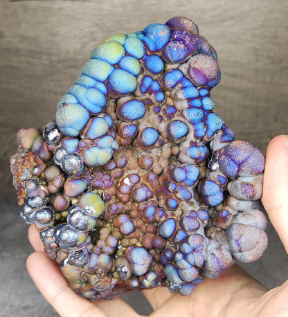 Premium Aged-Mine Aluka Buddha Bead Leklai (Goethite) Rare Core Essence (Blue x Purple)｜Wealth · Protection · Emotional Stability · High Directional Energy