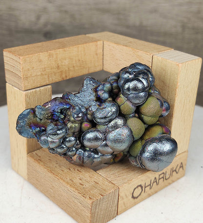 [Ultra Rare] Haruka Ancient Buddha Bead | Silver, Green & Gold Manifestation (6cm) | Colorful Gallstone Core | Core Abundance Anchor
