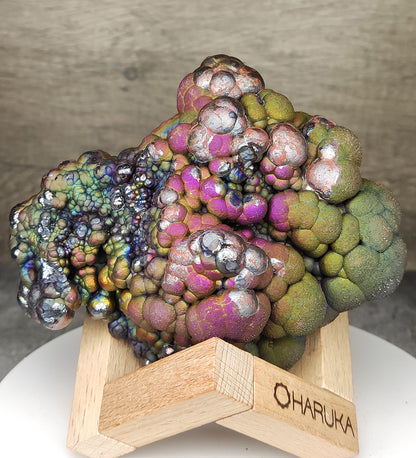 極稀有老料大佛珠巨礦｜11.3cm 滿色金紫綠膽料：鎮宅級能量中樞與頂級豐盛守護