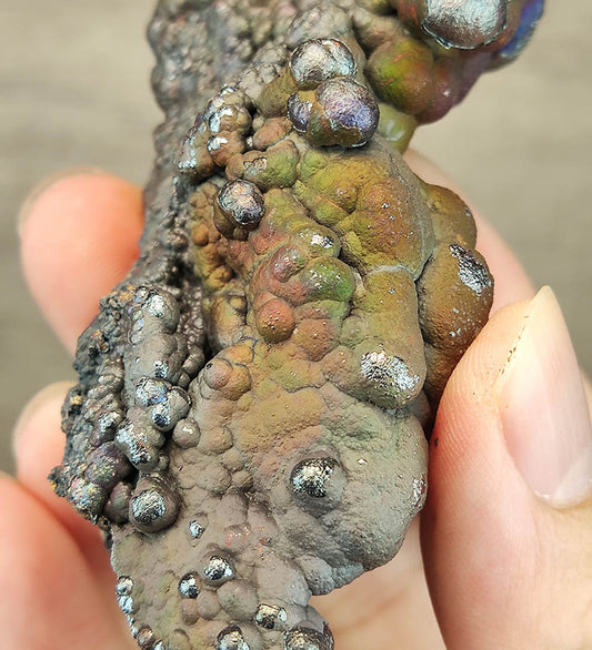 | Top premium rare Iridescent Goethite, Turgite, Hematite, Iridescent | COLOUR: Blue, Silver | 100% natural color |