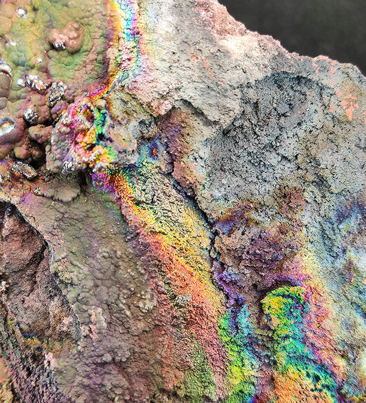 | Top premium rare Iridescent Goethite, Turgite, Hematite, Iridescent | COLOUR:Green, Gold, Rainbow | 100% natural color |