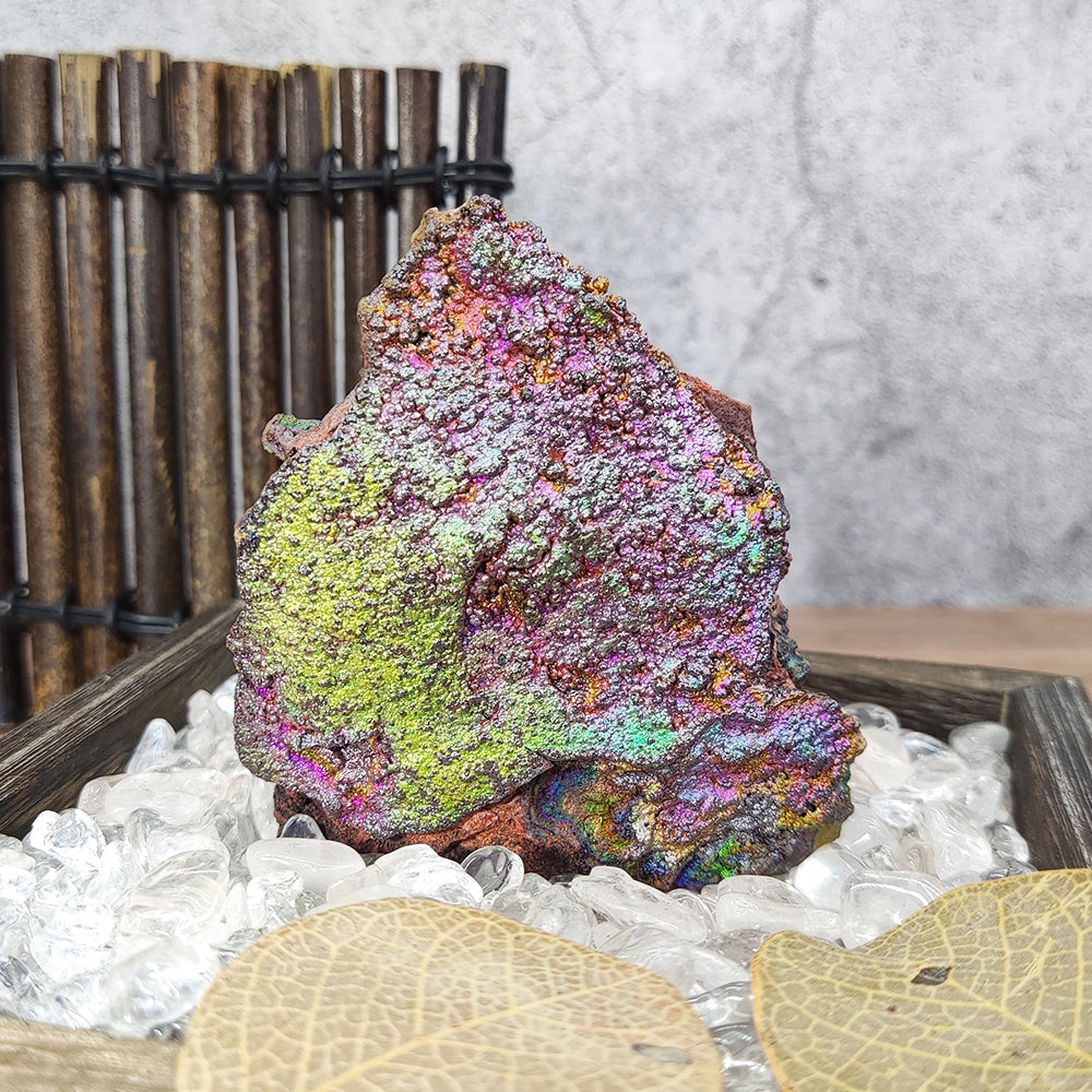 | Top premium rare Iridescent Goethite, Turgite, Hematite, Iridescent | COLOUR: Gold, pink, purple, green | 100% natural color |