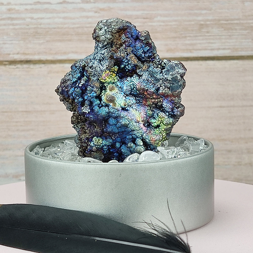  | Top premium rare Iridescent Goethite, Turgite, Hematite, Iridescent | COLOUR: Blue | 100% natural color |