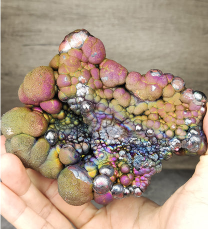 極稀有老料大佛珠巨礦｜11.3cm 滿色金紫綠膽料：鎮宅級能量中樞與頂級豐盛守護