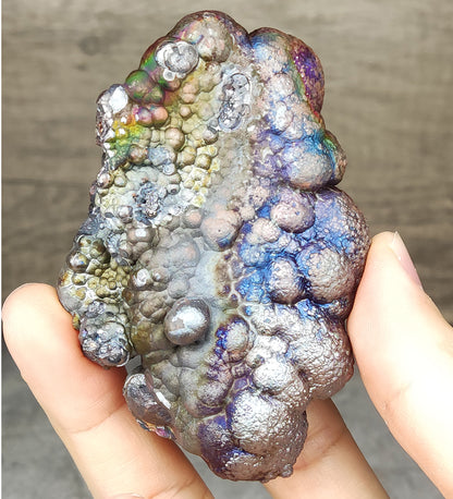稀有老料大佛珠｜7.9cm 紫橙綠滿色膽料：穩定地位、事業生機與情緒智慧之光