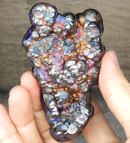 Rare Ancient "Big Buddha" Core | Iridescent Goethite | Purple Aura Radiance | Authentic Malaysian | 8.3x4.8x2.3cm